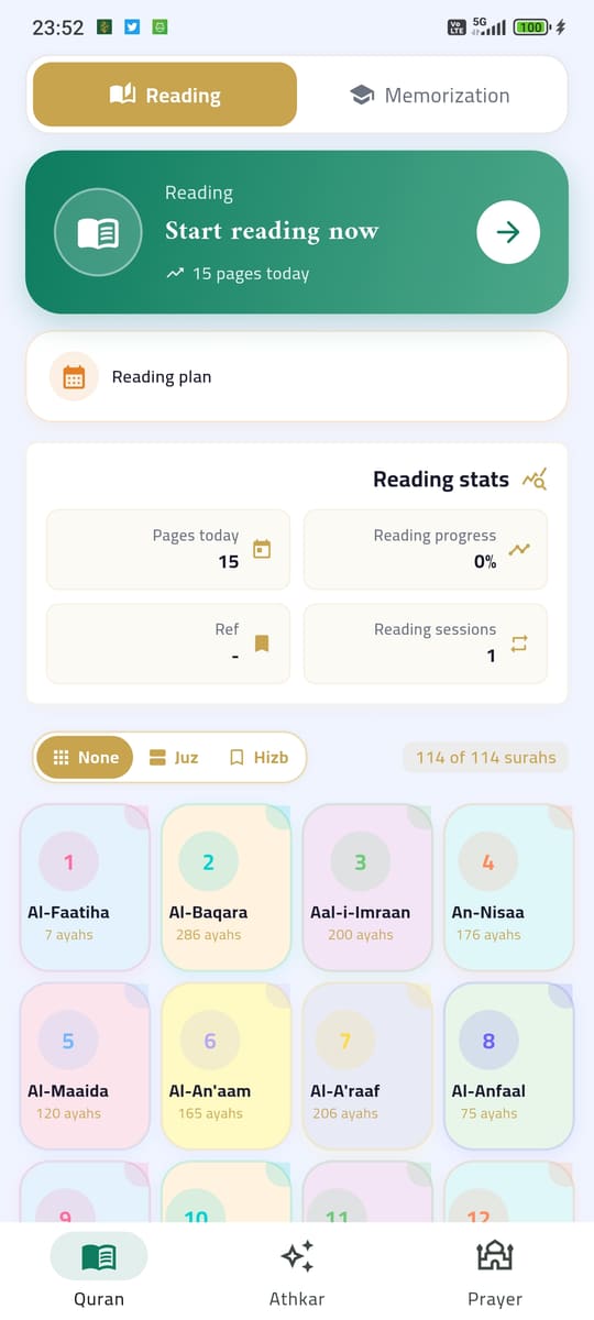Reading home — The whole Qur'an, ready to read — offline.
