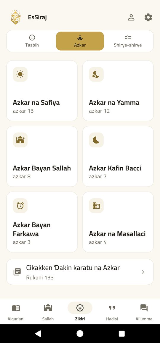 Zikiri ko’ina — Tunawa da Allah — shimfiɗe bisa ranarka.